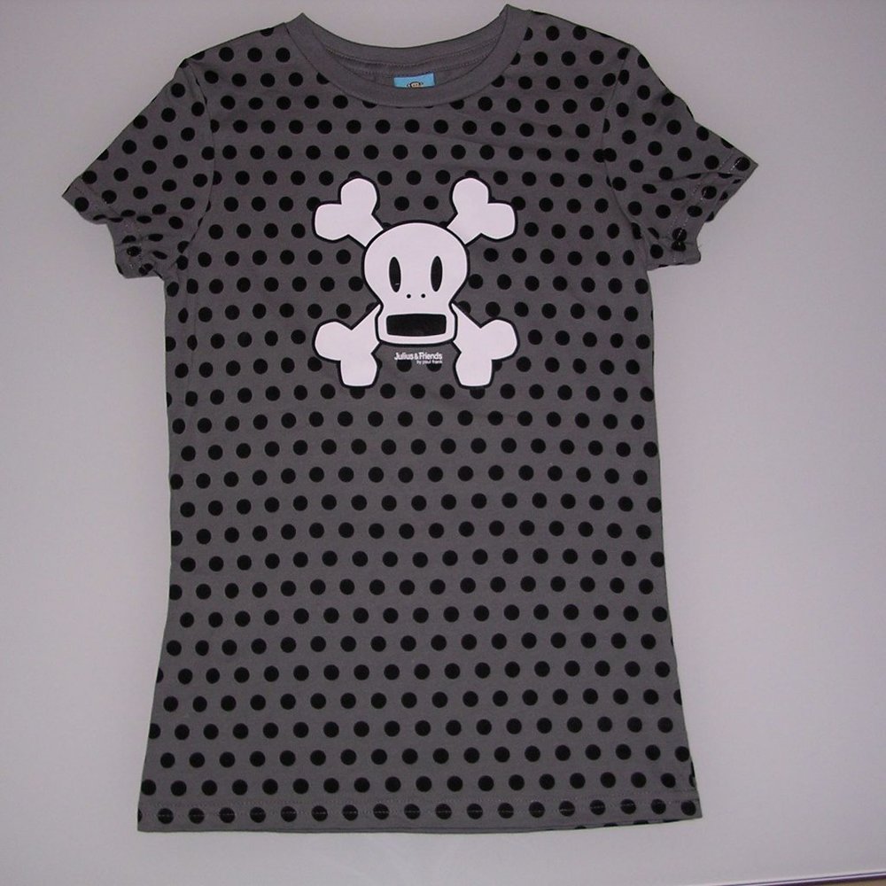 GENUINE PAUL FRANK GINGER DOTS SKURVY T-SHIRT DARK GREY